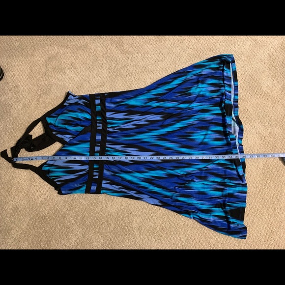 Beautiful Blue and Black Summer Dress - Picture 5 of 5